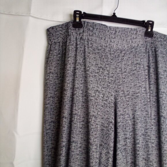 Premise Pants 3X Pull On Elastic Wide Leg Soft Stretch Pattern Black White - Picture 4 of 14